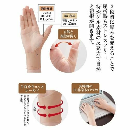 楽かる手首ゲルテクト 2枚入 ベージュ