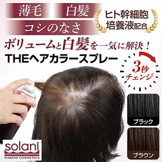 THEヘアカラースプレー 白髪隠し 髪のハリ 髪のボリュームが気になる方へ