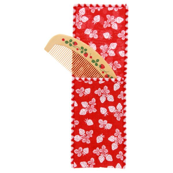  NEW椿堂 潤いつげ櫛 ケース付 苺