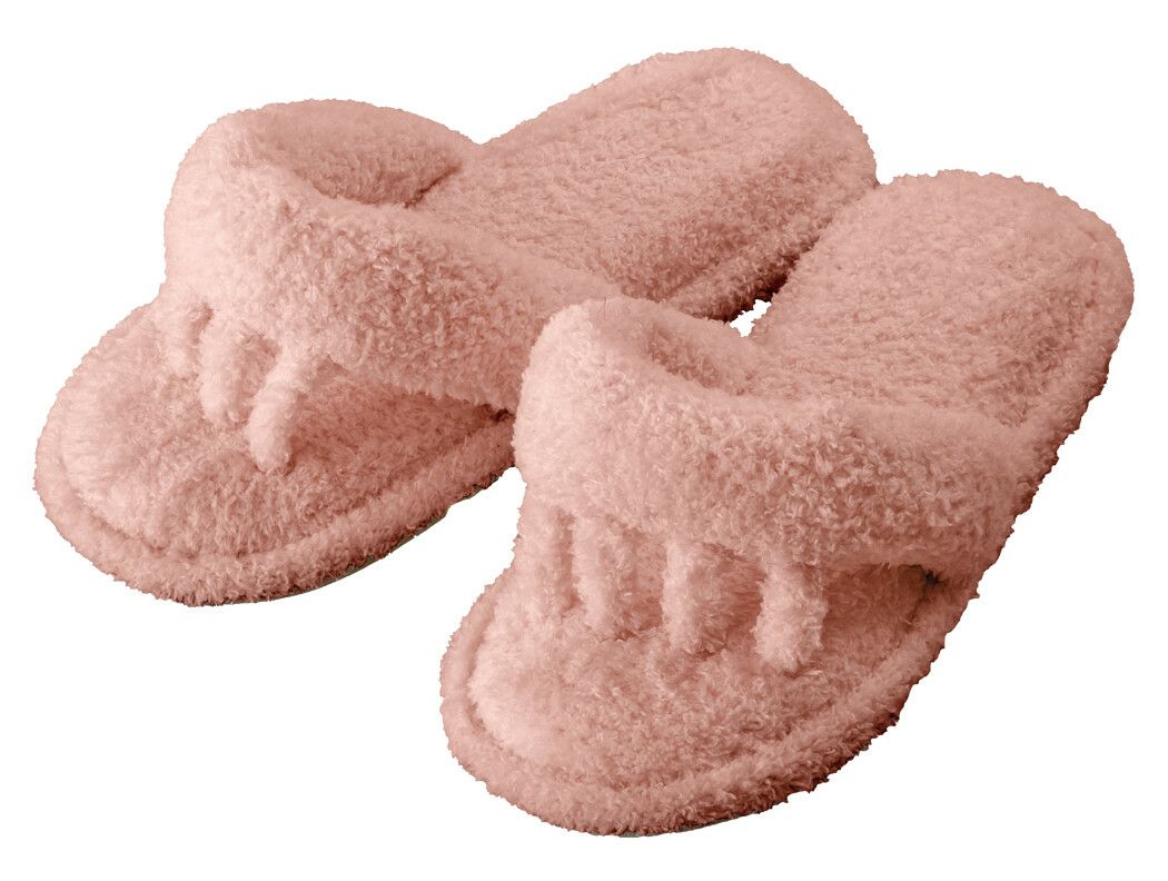 ふんわりパイルの低反発5本指スリッパ 【全3色】